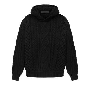 Толстовка вязанной вязки Fear of God Essentials Jet Black