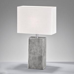 Настольная лампа Shine Amiens, железо / лен - никель - 1-световой