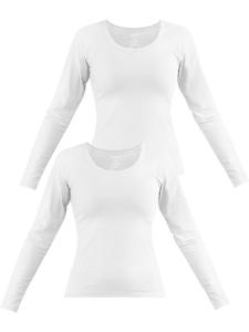 Лонгслив Janice 2 x Damen Langarmshirt Nimes, белый