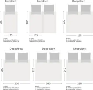 Комплект постельного белья 220x220 см + 2 наволочки 40x70 см - простыни из микрофибры 220x220 см - комплект из 3 предметов, темно-синий Blumtal