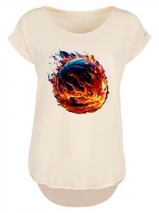Длинная футболка Basketball On Fire Sport LONG в цвете Whitesand F4NT4STIC