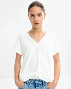 Женская футболка с короткими рукавами и V-образным вырезом Parfois, белый