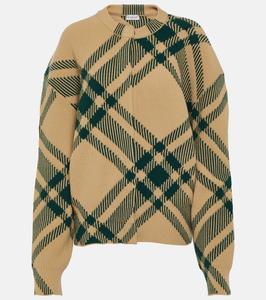 Кардиган Burberry Check из смесовой шерсти Burberry, Flap It Check