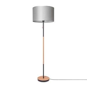 Торшер гостиная тканевый абажур настольная лампа текстильный абажур E27 ночник Paco Home, серый