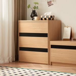 Lin'S Home Furnishing Комод для гостиной и спальни из массива дерева, 3 ящика, цвет natural wood color