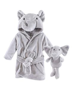 Уютный халат и набор для игр Hudson Baby, Gray elephant