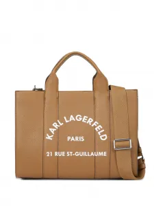 Сумка-тоут среднего размера с логотипом KARL LAGERFELD, коричневый