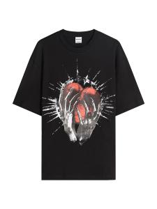 Рубашка Bershka HEART, черный