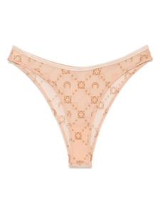 Marine Serre сетчатые трусы-стринги, нейтральный цвет