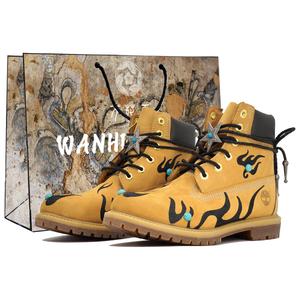 Мужские ботинки Timberland Martin кастомизированные "Тайное царство Дуньхуан", оранжевый