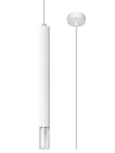 Подвесной светильник VITTORIA 1 Белая сталь и стекло (Д)8 см (Ш)8 см (В)120 см Nice Lamps