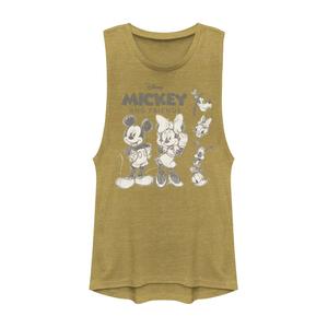 Майка с рисунком Микки и друзей Disney для юниоров и логотипом с мускулистым рисунком Disney