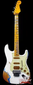 Fender Custom Shop Wild West White Lightning Stratocaster HSS с Floyd Rose, кленовым грифом, 22 лада, Heavy Relic, цвет Lake Placid Blue