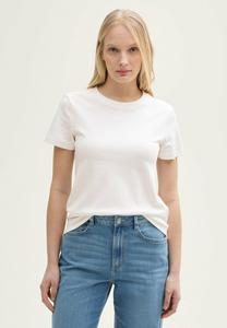 Базовая футболка MIT RUNDHALSAUSSCHNITT TOM TAILOR, кремовый