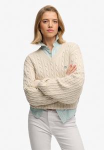 Джемпер Superdry & Co OVERSIZED V NECK, Oatmeal Beige/Beige