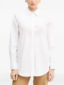 Рубашка Bostuna с кружевной отделкой Boss, белый
