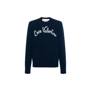 Вышитый свитшот Chez Valentino, синий