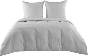Комплект постельного белья Bedsure из 3 предметов, 155х220 см, серебристо-серый