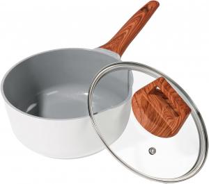 Сотейник SC Cooker с антипригарным покрытием и крышкой 1,8 л, белый