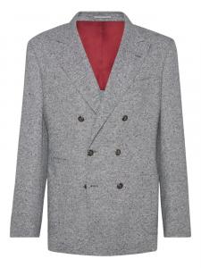 Brunello Cucinelli блейзер Sharkskin, серый