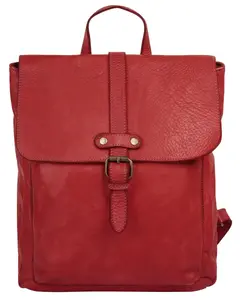 Городской рюкзак Samantha Look из натуральной кожи, производство Италия, красный