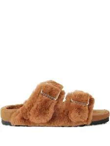 Тапочки Arizona с ремешками и пряжками Birkenstock, коричневый