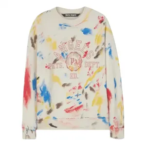 Толстовка Palm Angels Painted College Crew Sweatshirt 'Off White Red'