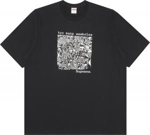 Футболка Supreme Too Many Assholes Tee 'Black', черный