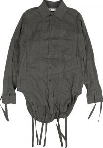 Рубашка Off-White Flannel Pull Up Shirt 'Grey', серый