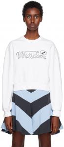 Белая толстовка с принтом We11done