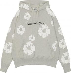 Худи READYMADE x Denim Tears Cotton Wreath Hoodie 'Gray/White', серый