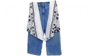 Джинсы женские Chanel с накидкой, синий