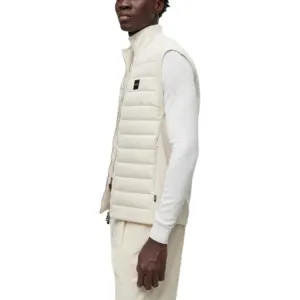 HUGO BOSS Безрукавка Regular Fit из смесовой ткани с логотипом, мужская, белая