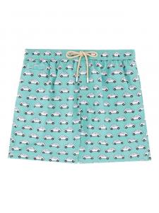 Шорты для плавания с принтом автомобиля MC2 Saint Barth, синий