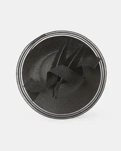 Головной убор свадебный из рафии с перьями Latouche, черный