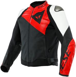 Мотоциклетная кожаная куртка Dainese sportiva, Black/Red/White
