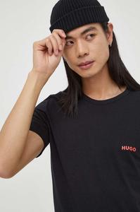 3 пары хлопковых футболок Hugo, черный