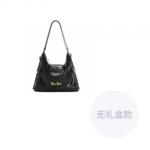 Мальтийская коллаборация PU сумка через плечо обычная женская разноцветная TOUTOU, Obsidian черный