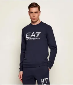 Толстовка slim fit Ea7, темно-синий