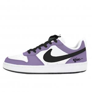 Nike Обувь для скейтбординга Court Borough Taro Paste Milk White из искусственной кожи, износостойкая, нескользящая, низкая