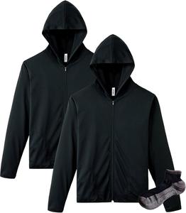 Мужская толстовка на молнии Glimmer 00338-AMZ, плотность ткани 4,4 унции, быстросохнущая, с длинными рукавами, с защитой от УФ-излучения, черный