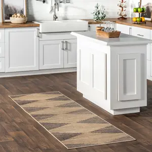 Ковер Dori Tribal Easy-Jute Area Rug nuLOOM, 76x244 см, бежевый