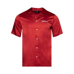 Рубашка Nahmias Short-Sleeve Silk Shirt, Cherry