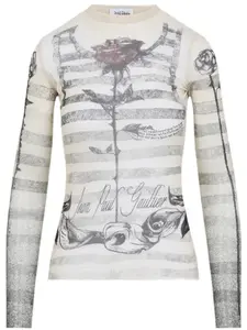 Футболка с принтом Jean Paul Gaultier, белый