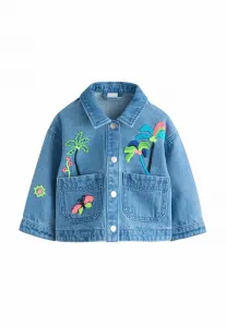 Джинсовая куртка стандартного кроя Next, Tropical Embroidery