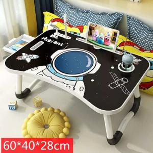 Письменный стол Aolunfute Bed Desk Laptop Table, складной, малый, для студенческого общежития, версия Astronaut с ящиком и светильником-вентилятором, литье под давлением