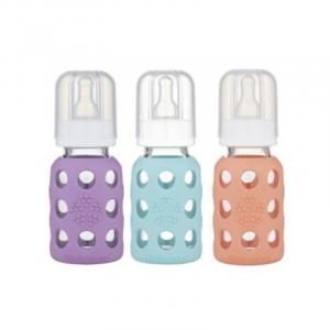 Бутылочки для кормления 3 шт. по 120 мл Lifefactory, сиреневый/мятный/персиковый