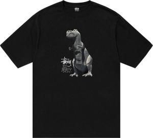 Футболка Stussy Big & Meaty Pigment Dyed Tee 'Black', черный