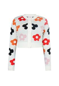 Кардиган myMo Cardigan, Weiss Mehrfarbig/White