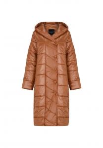 Стеганое пальто Eva в мерцающем дизайне Freshlions, коричневый